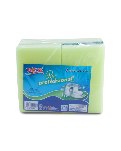 SPUGNA TITTEX PIATTI 4PZ PROFESSIONAL