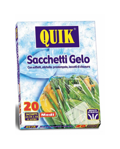 QUIK SACCHI GELO 23X32 MEDIE 20PZ