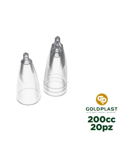 GOLD CALICE FLUTES TRASPARENTE X 20