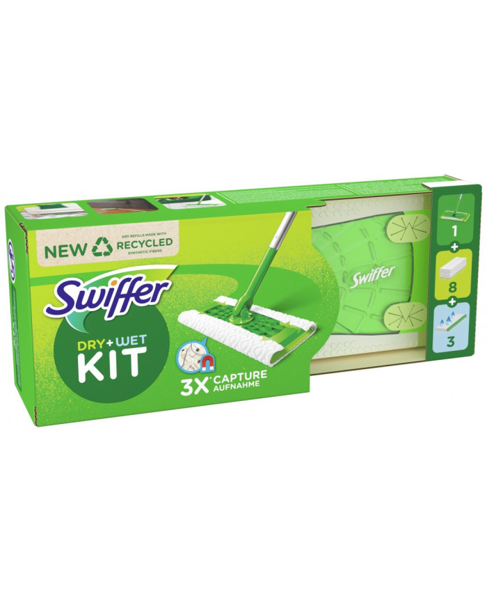 SWIFFER DRY KIT COMPLETO 8 PANNI