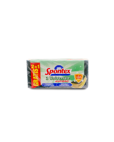 SPONTEX SPUGNA ABRASIVA SALVAUNG.2+1
