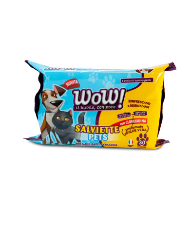 WOW SALVIETTINE PET ANIMALI 30PZ