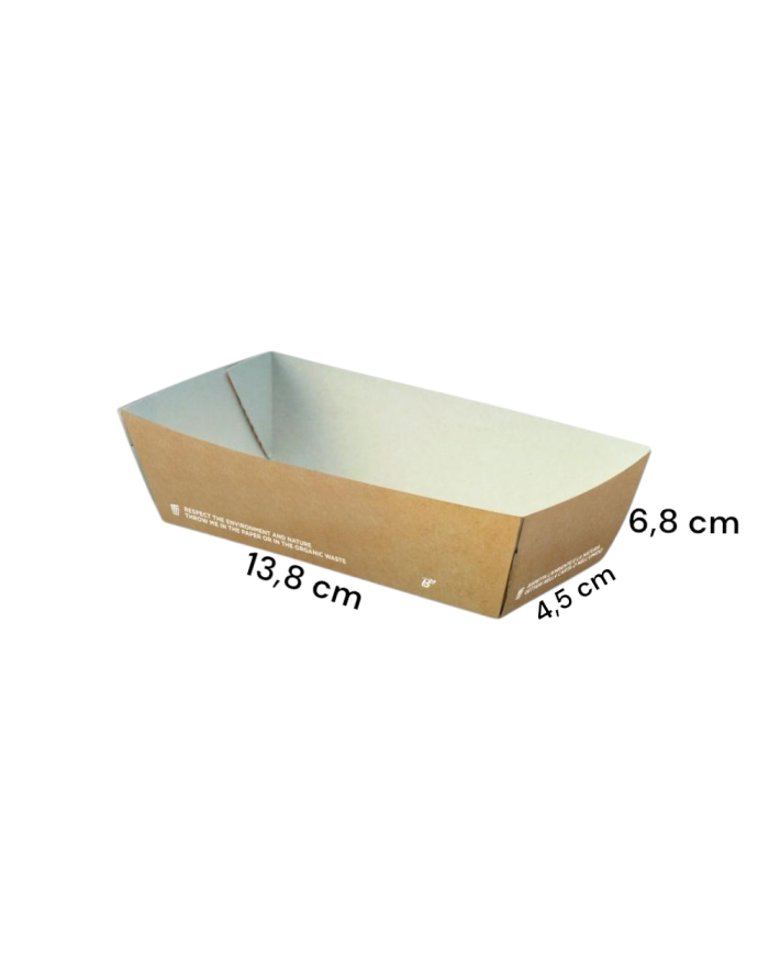 A PORTA FRITTO 138X68X45 PZ.50 RETTENGOLARE AVANA