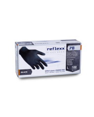 GUANTI NITRILE NERO L 100 PEZZI REFLEX 78