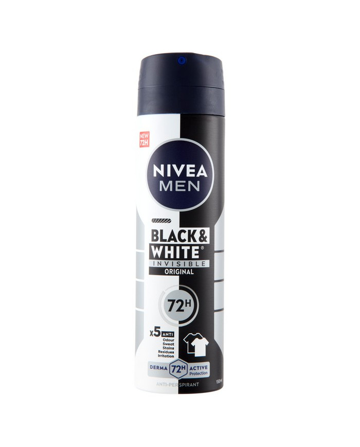 NIVEA DEO MEN SPRAY INVISIBLE BLACK & W.ML.150
