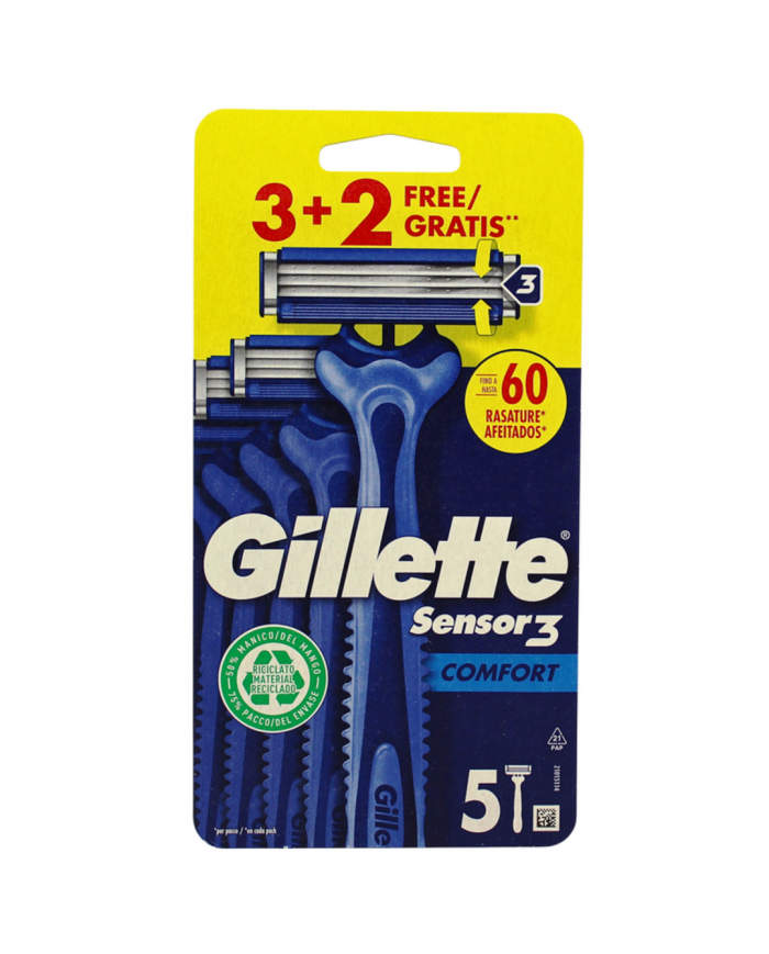 GILLETTE SENSOR 3 R & G COMFORT 3+2