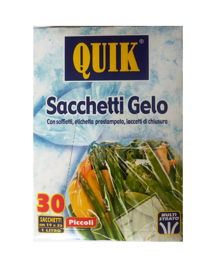 QUIK SACCHI GELO QUIK 19X26 30PZ