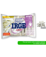 MOLLETTE IRGE PLASTICA 10PZ BIANCHE JUMBO