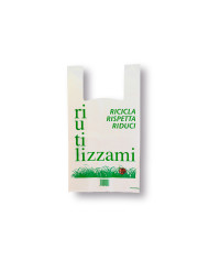 BORSE RIUTILIZZABILE 35+20*65 BIANCO