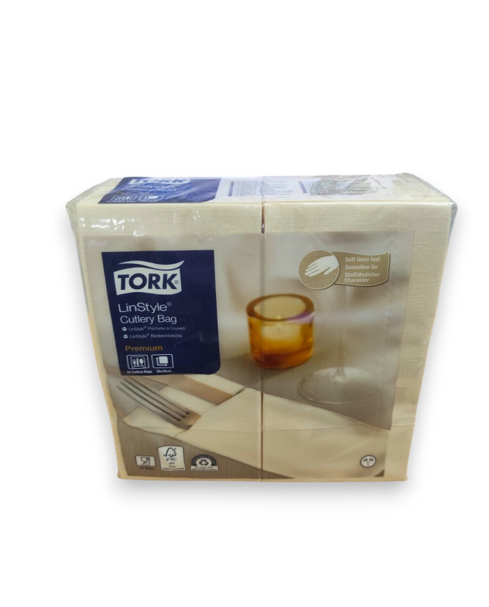 AIRLAID PORTAPOSATE TOVAGLIOLI PANNA 39X39 PZ.50