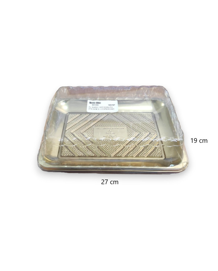 AL KADO 1 PZ DORATO 27X19 M 3 + COPERCHIO *