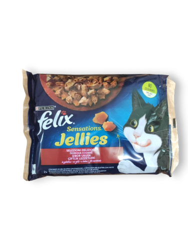 FELIX SENSATIONS 85GRX4 MANZO/POLLO