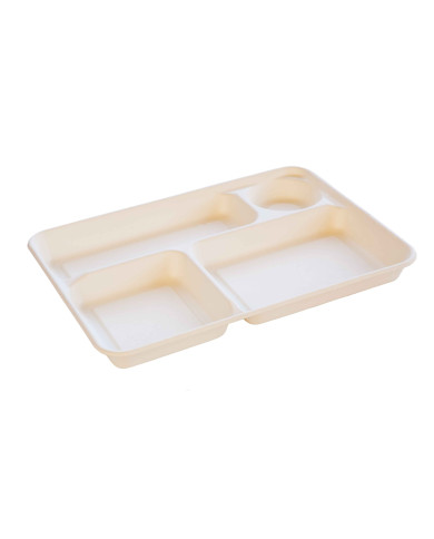 CP POLPA VASSOIO BIO 4 SCOMPARTI PZ 50 CELLULOSA