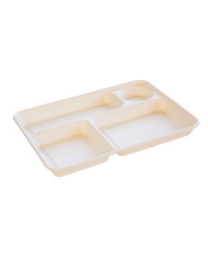 CP POLPA VASSOIO BIO 4 SCOMPARTI PZ 50 CELLULOSA