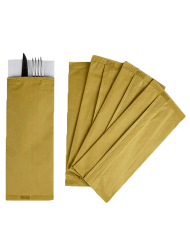BUSTA PORTA POSATE 100PZ CARTA PAGLIA-FG-CP-
