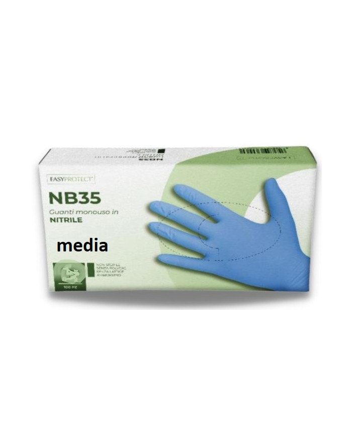 NB35 GUANTI NITRILE MEDIA BLU 100PZ.