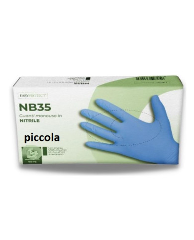 NB35 GUANTI NITRILE PICCOLA BLU 100PZ.