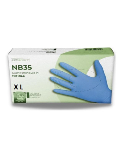 NB35 GUANTI NITRILE XL BLU 100PZ.