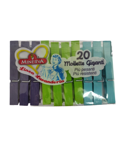 MINERVA MOLLETTE PLASTICA GIGANTE  20PZ