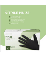 NN35 GUANTI NITRILE NERO LARGE 100PZ.