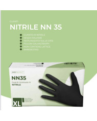 NN35 GUANTI NITRILE NERO XL 100PZ.