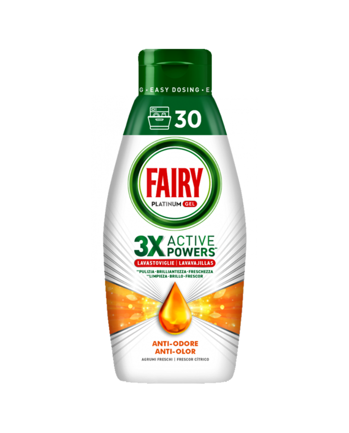 FAIRY PLATINUM GEL 600ML ANTIODORE