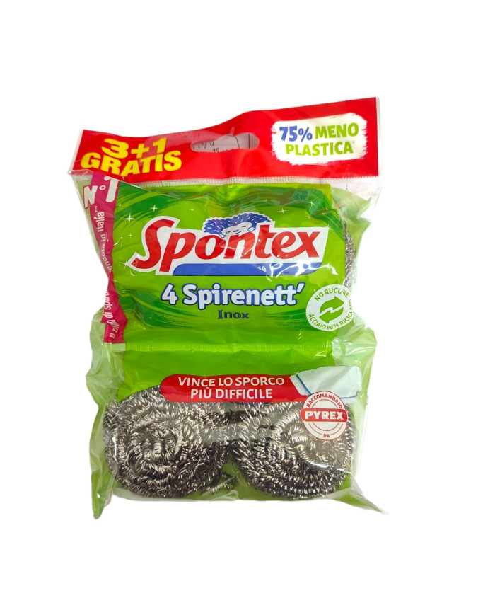 SPONTEX ACCIAIO SPIRENETT 3+1