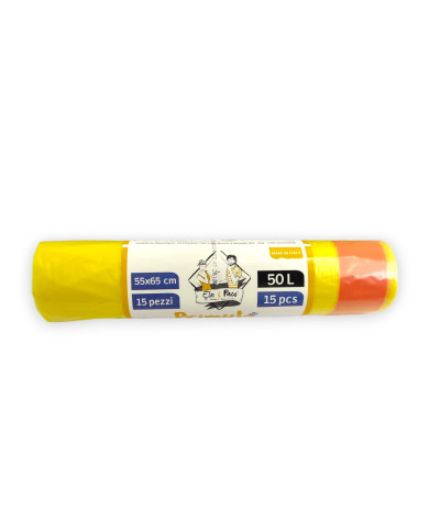 SACCO PRIMULA GIALLO 55X65 C/LEGACCI
