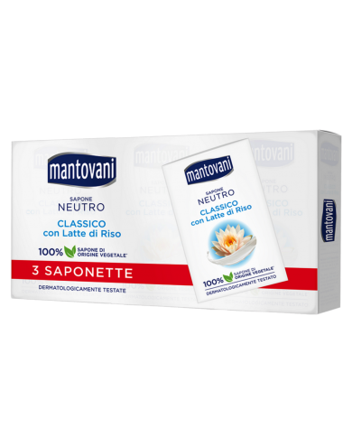 MANTOVANI SAPONETTA GR.90 LATTE DI RISO NEUTRO
