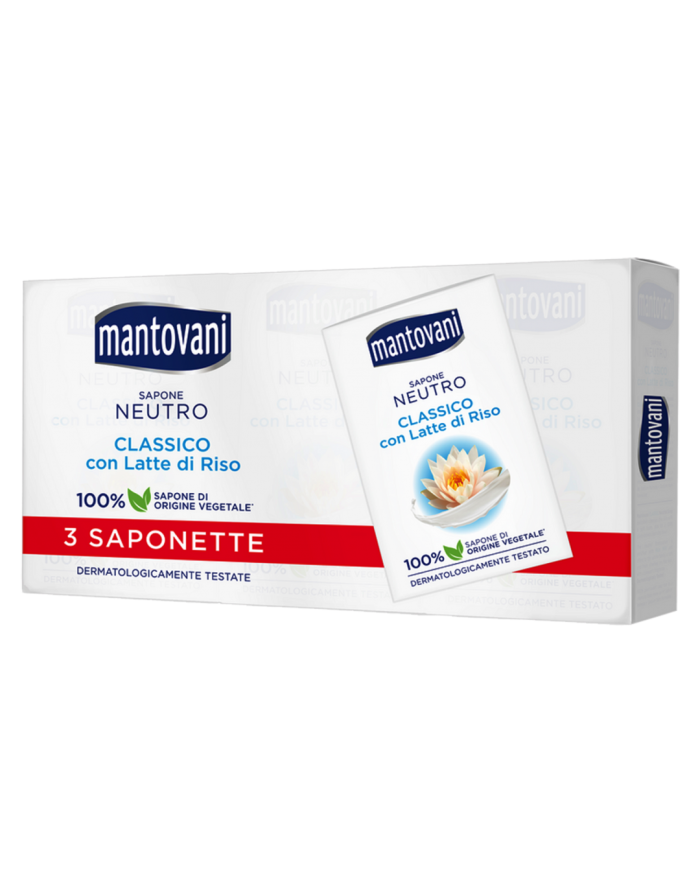 MANTOVANI SAPONETTA GR.90 LATTE DI RISO NEUTRO