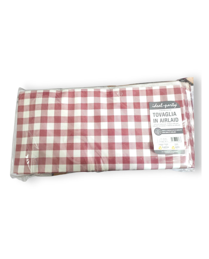 CP TOVAGLIE PIEGATE 100X100 AIRLAID BORDO 20PZ