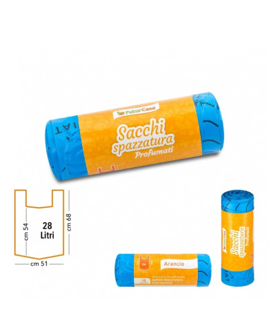 FC SACCO ARANCIO C/MANICI 51X68 CM 15PZ