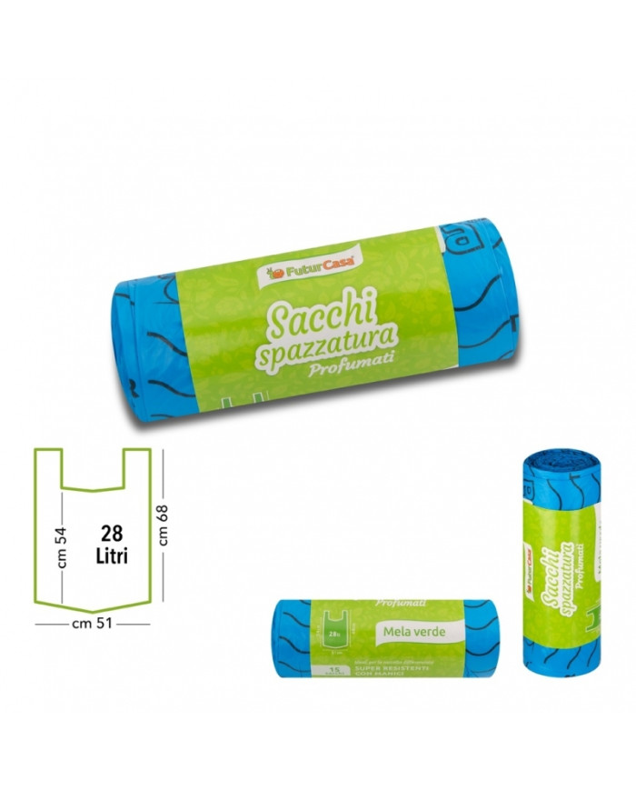 FC SACCO MELA VERDE C/MANICI 51X68 CM 15PZ