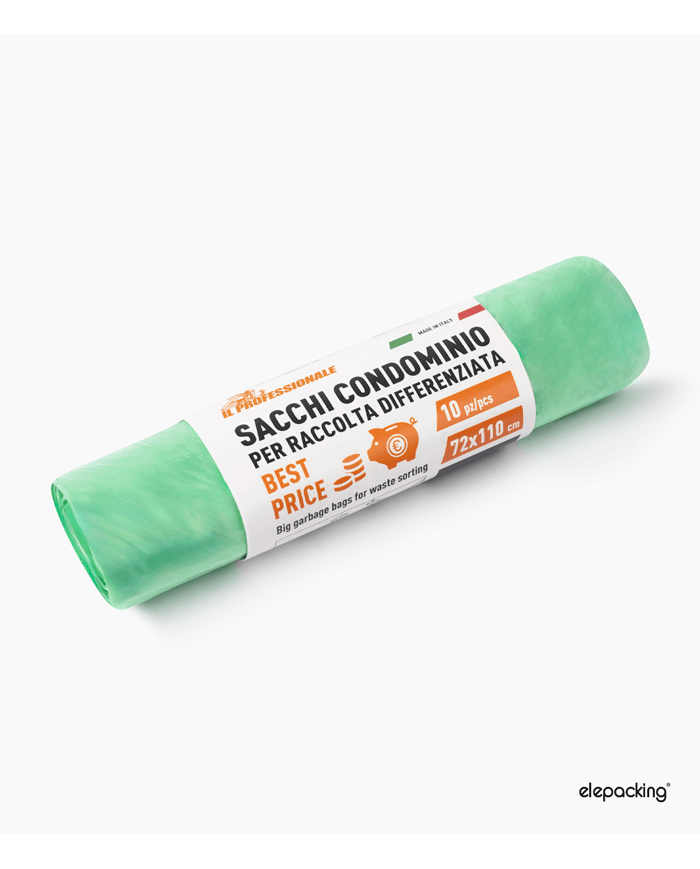 IL PROF. SACCO 72X110 VERDE 10PZ
