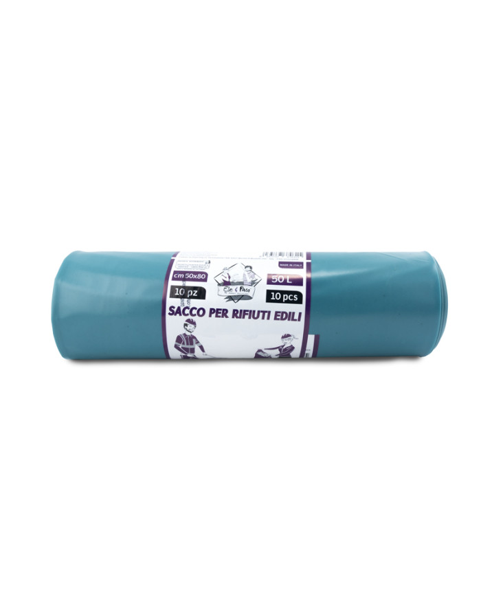 SACCO EDILIZIA 50X80 AZZURRO 10PZ 120MY