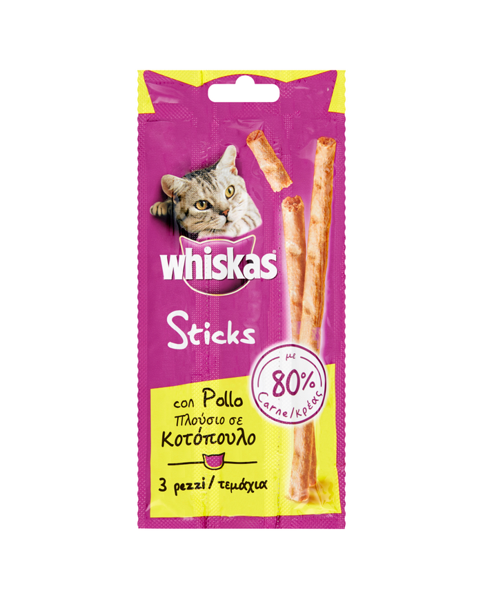 WHISKAS CATSTIK 18GR POLLO