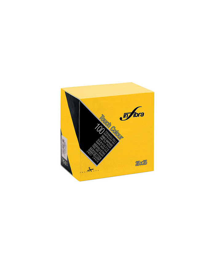 TOVAGLIOLI 25X25 GIALLO 100PZ. INFIBRA