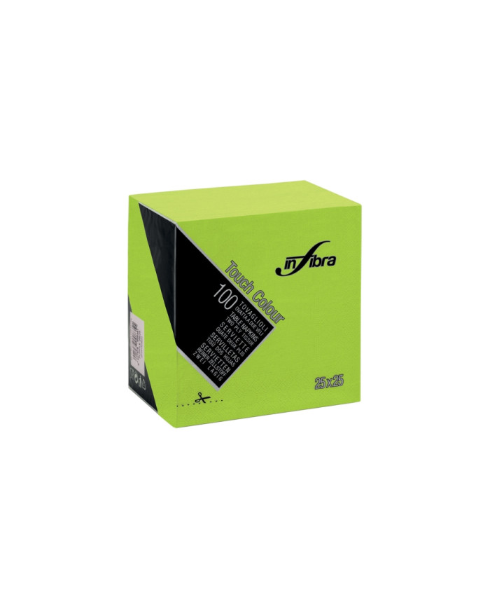 TOVAGLIOLI 25X25 VERDE MELA 100PZ. INFIBRA