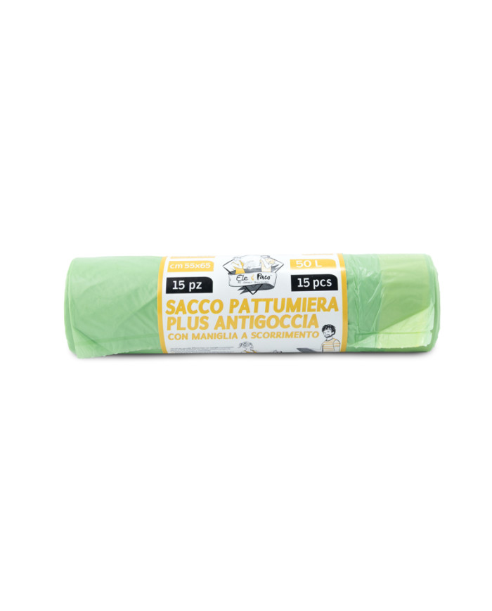 SACCO PLUS 55X65 VERDE C/LEGACCI