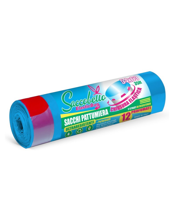SACCOBELLO ELA AZZURRO 54X63CM 12PZ