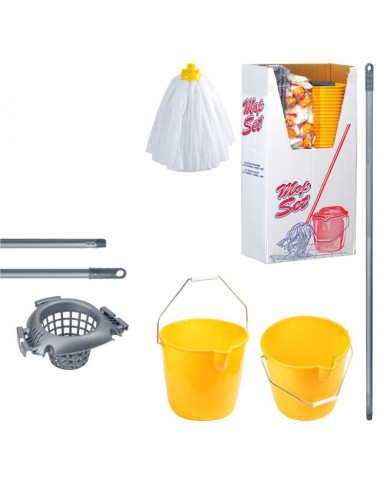 FC SECCHIO TONDO GIALLO 12 LT C/ STRIZZ. MOP 90GR